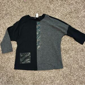Joseph Ribkoff Black and Gray Sweater